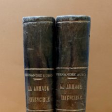 Libros antiguos: CESÁREO FERNANDEZ DURO. LA ARMADA INVENCIBLE. TOMO I, 1884. TOMO II, 1885.. Lote 283136583
