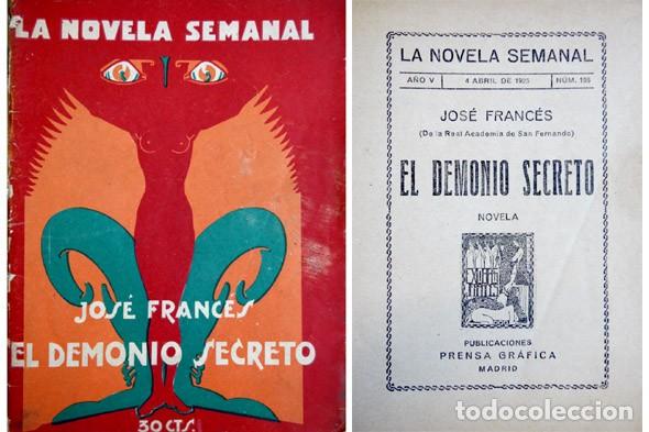 Libros antiguos: FRANC&Eacute;S, Jos&eacute;. El demonio secreto. Novela. 1925. - Foto 1