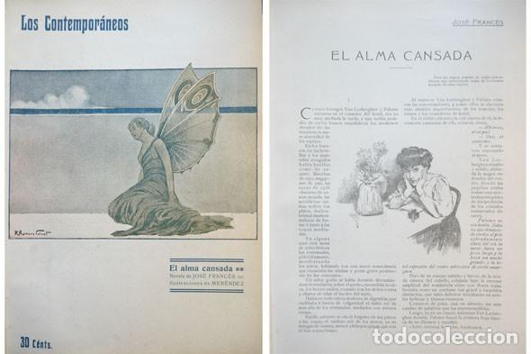 Libros antiguos: FRANC&Eacute;S, Jos&eacute;. El alma cansada. Novela. 1909. - Foto 1