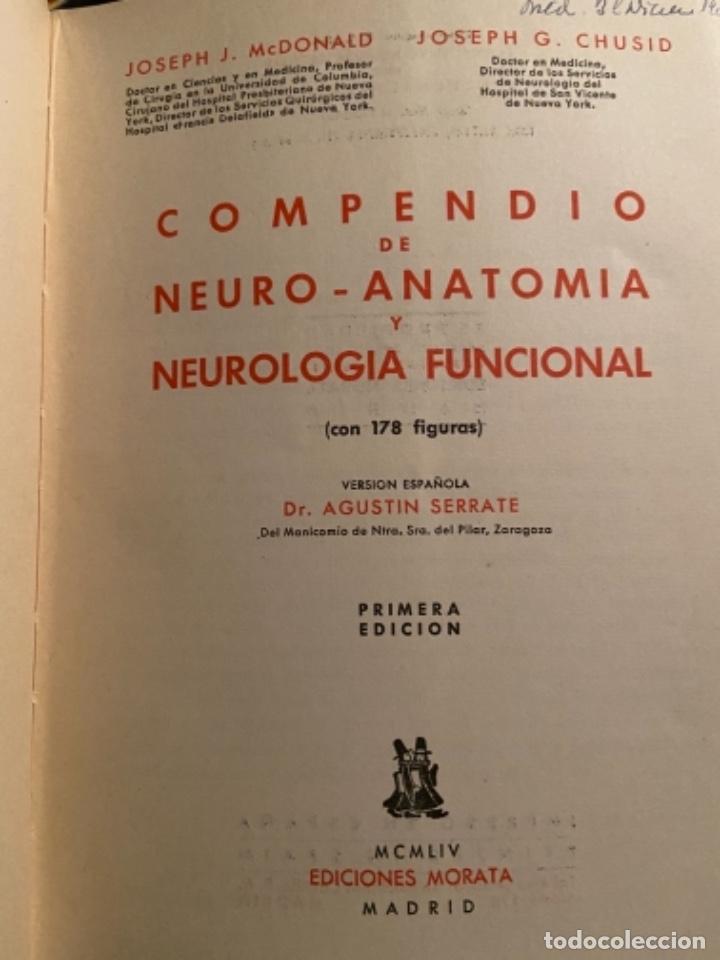 Libros antiguos: McDonald & Chusid. Compendio de Neuro-Anatom&iacute;a y neurolog&iacute;a funcional - Foto 5