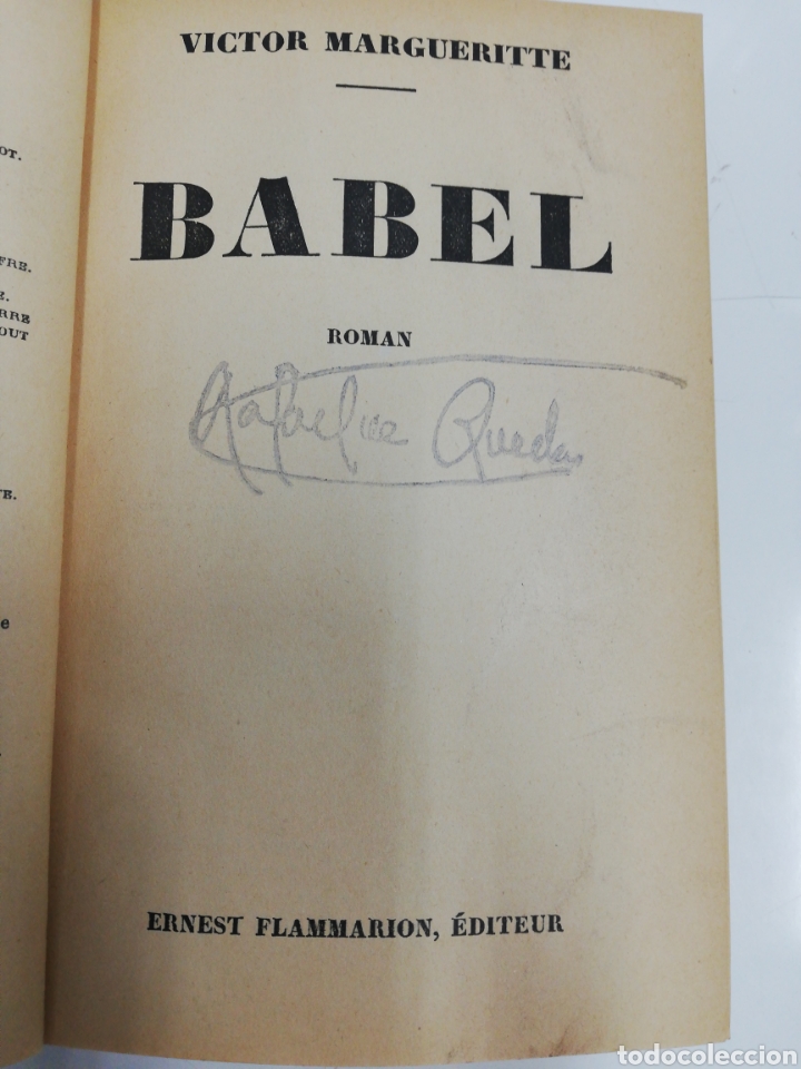 Libros antiguos: Libro BABEL. Margueritte. En Franc&eacute;s. 1.934. - Foto 2
