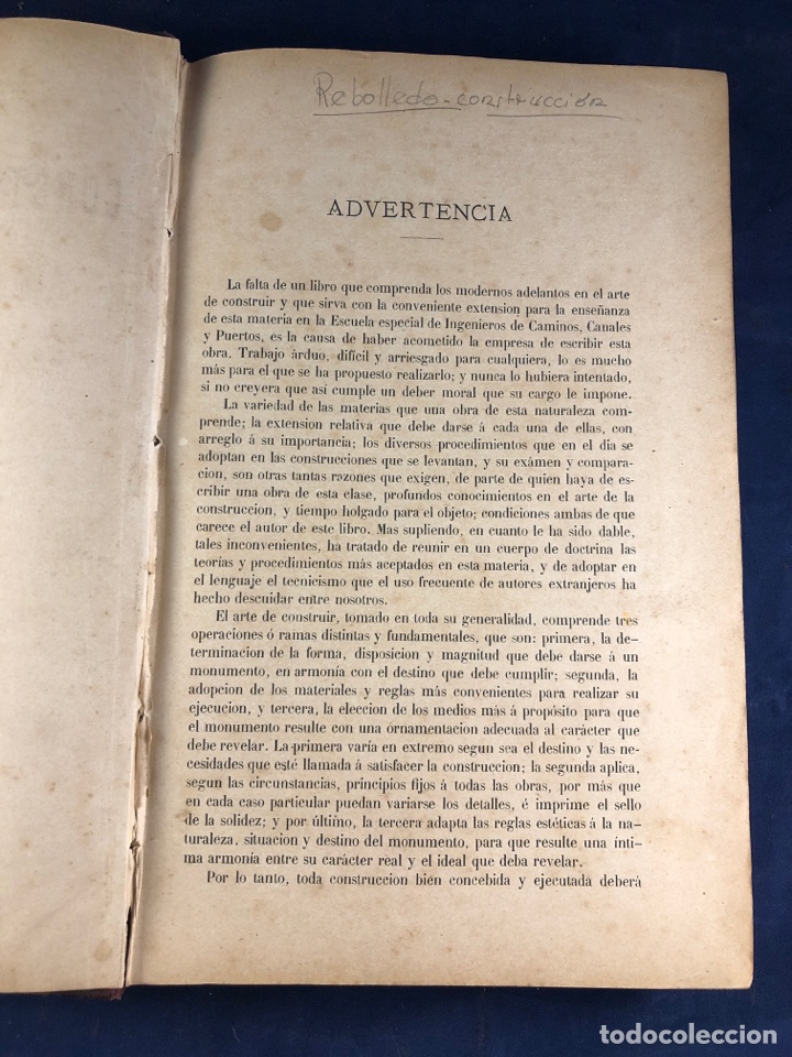 Libros antiguos: Tratado de construcci&oacute;n general - Foto 2