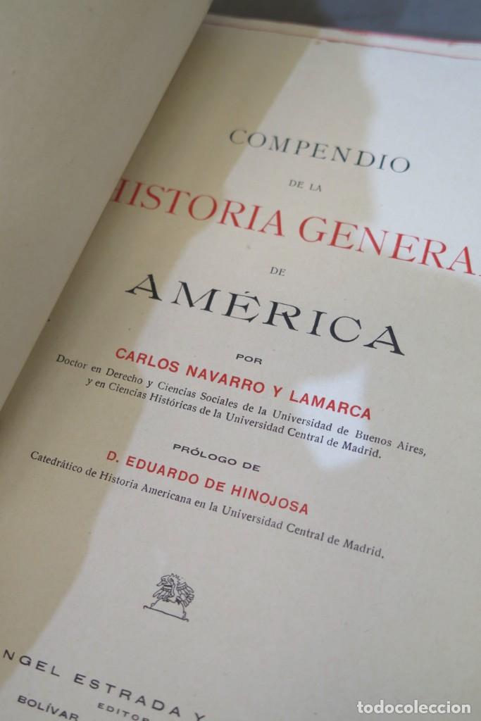 Libros antiguos: COMPENDIO DE LA HISTORIA DE AM&Eacute;RICA. NAVARRO Y LAMARCA - Foto 3
