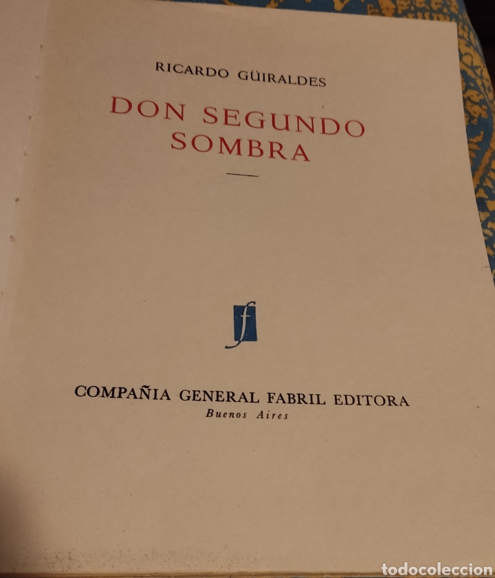 Libros antiguos: Don segundo Sombra de Ricardo G&uuml;iraldes - Foto 2
