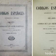 Libros antiguos: LÓPEZ DE TOVAR, G. LOS CÓDIGOS ESPAÑOLES CONCORDADOS Y ANOTADOS. TOMO V: ÍNDICE DE LAS LEYES... 1849