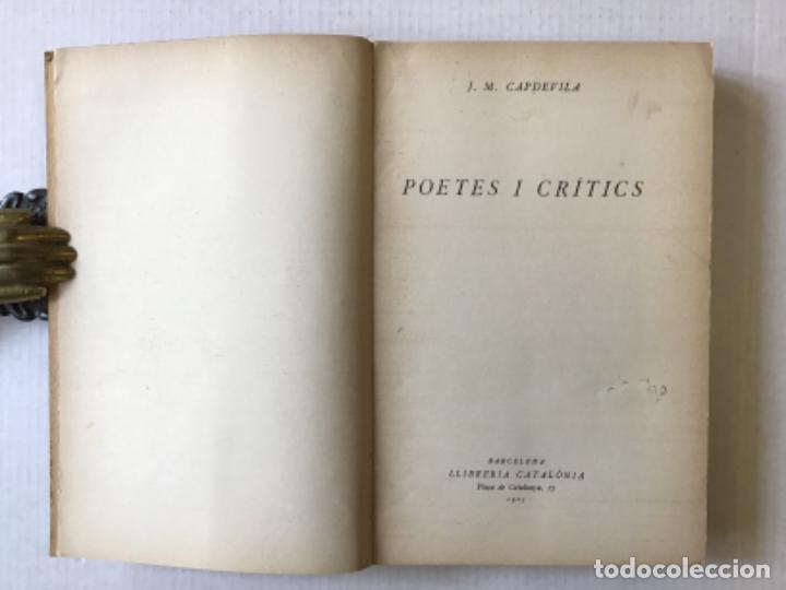 Libros antiguos: POETES I CR&Iacute;TICS. - CAPDEVILA, J. M. - Foto 2