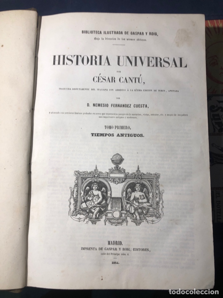 Libros antiguos: 1854. C. CANTO - HISTOR&Iacute;A UNIVERSAL 10 tomos - Foto 3