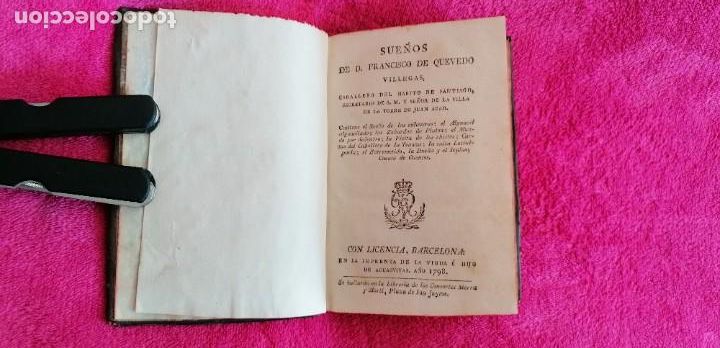 Libros antiguos: QUEVEDO, Francisco de. SUE&Ntilde;OS. 1798 - Foto 11