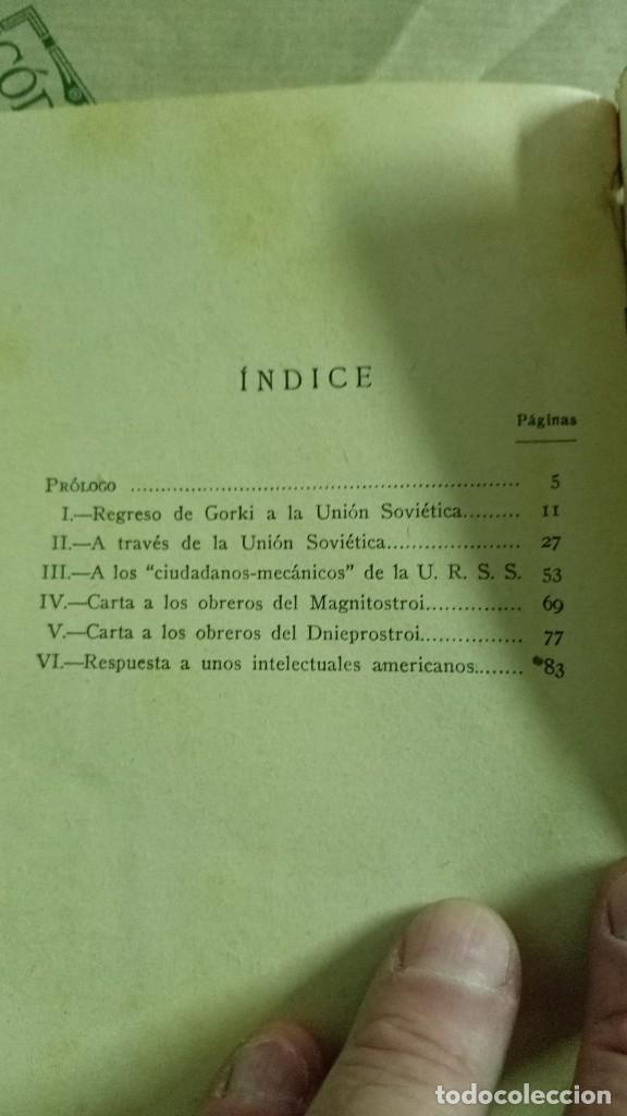 Libros antiguos: A TRAVES DE LA UNION DE LOS SOVIETS, DE MAXIMO GORKI - Foto 4