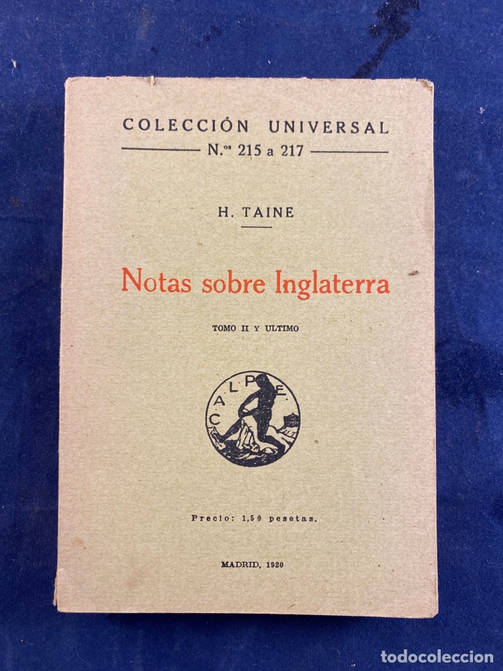 Libros antiguos: Notas sobre Inglaterra - Foto 1