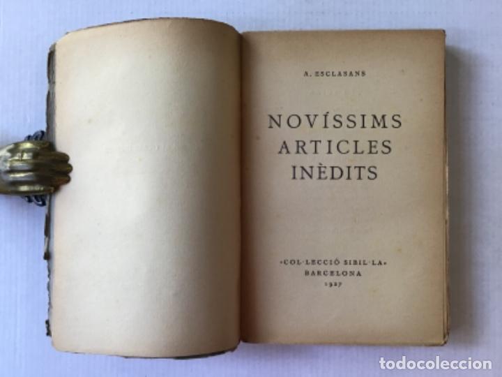 Libros antiguos: NOV&Iacute;SSIMS ARTICLES IN&Egrave;DITS. - ESCLASANS, A. - Foto 2