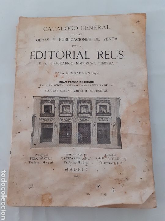 Libros antiguos: Editorial Reus cat&aacute;logo general, 1923 - Foto 1