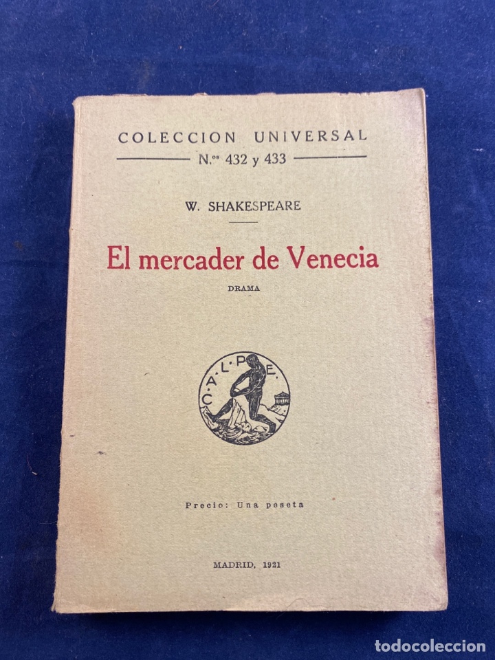 Libros antiguos: El mercader de Venecia - Foto 1