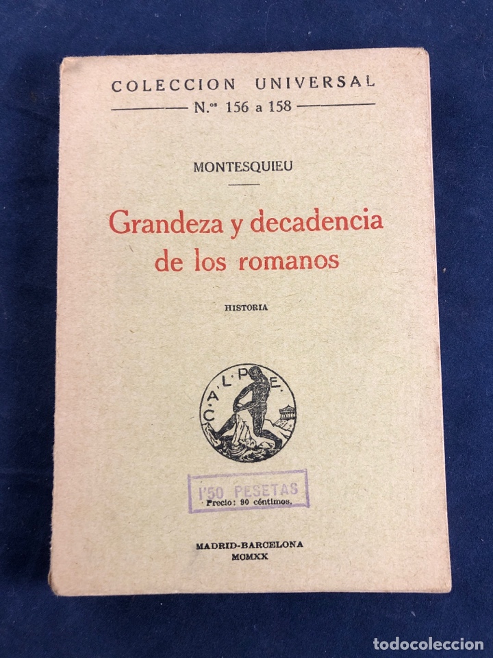 Libros antiguos: Grandeza y decadencia de los romanos - Foto 1
