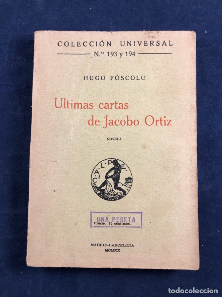 Libros antiguos: &Uacute;ltimas cartas de Jacobo Ortiz - Foto 1