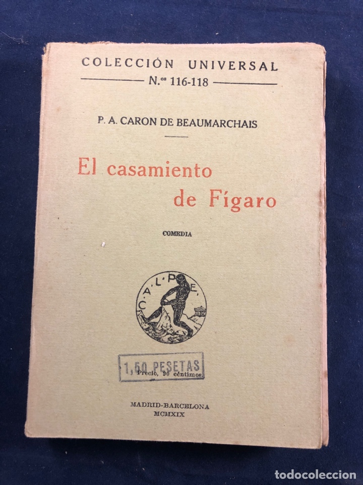 Libros antiguos: El casamiento de F&iacute;garo - Foto 1