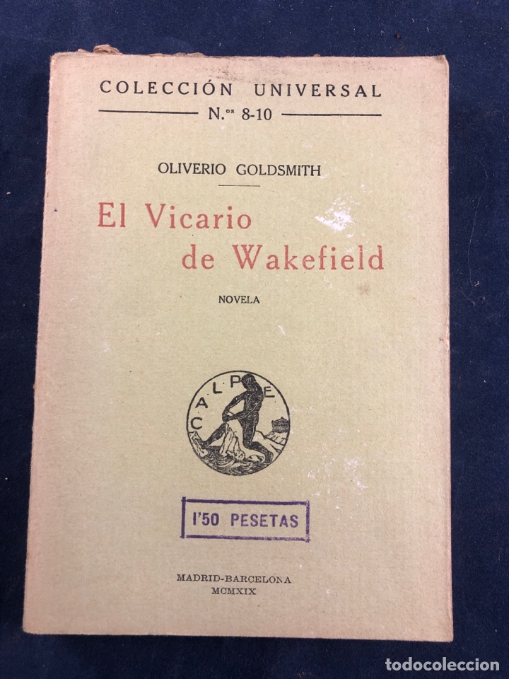Libros antiguos: El vicario de Wakefield - Foto 1