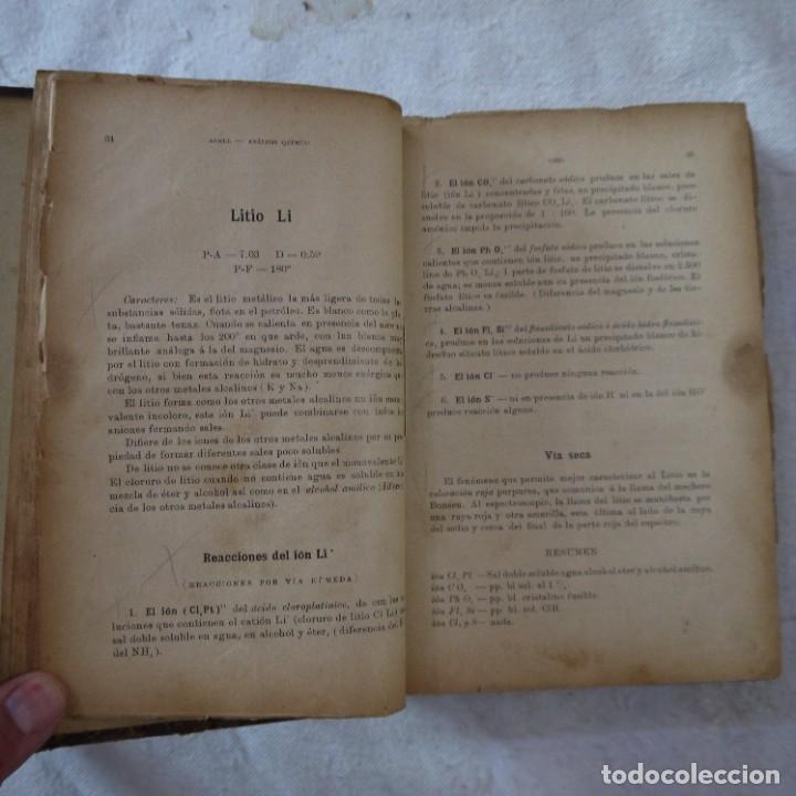 Libros antiguos: AN&Aacute;LISIS QU&Iacute;MICO - AGELL - Foto 10