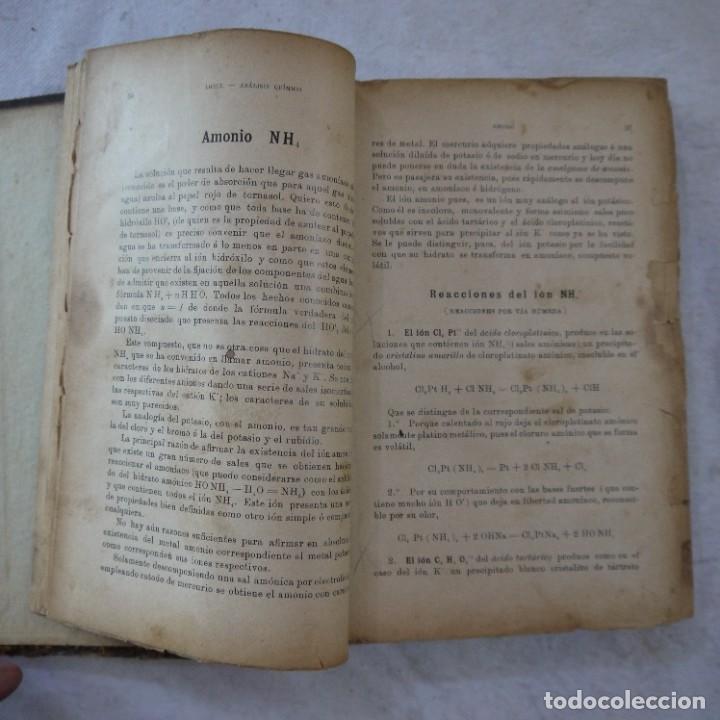 Libros antiguos: AN&Aacute;LISIS QU&Iacute;MICO - AGELL - Foto 11