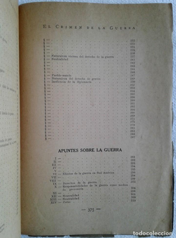 Libros antiguos: EL CRIMEN DE LA GUERRA- J B ALBERDI Edición Homenaje Cincuentenario su Fallecimiento 1934 - Foto 9 - 287397238