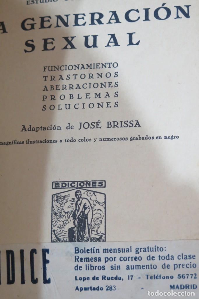 Libros antiguos: LA GENERACION SEXUAL. WINCKELMANN - Foto 3
