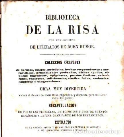 Libros antiguos: BIBLIOTECA DE LA RISA TOMO SEGUNDO (GARNIER, PARIS, 1867) - Foto 1