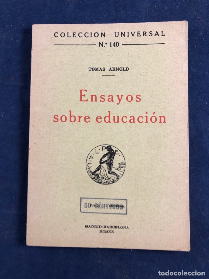 Libros antiguos: Ensayos sobre educaci&oacute;n - Foto 1