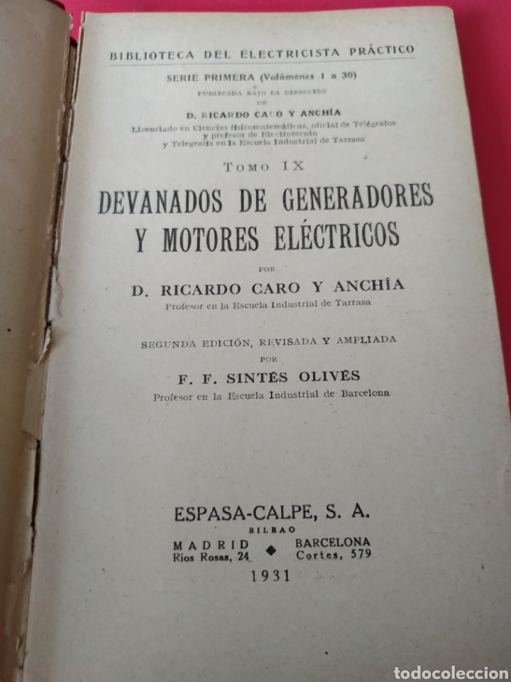 Libros antiguos: Devanadores de generadores y motores eléctricos - Foto 3 - 290028513