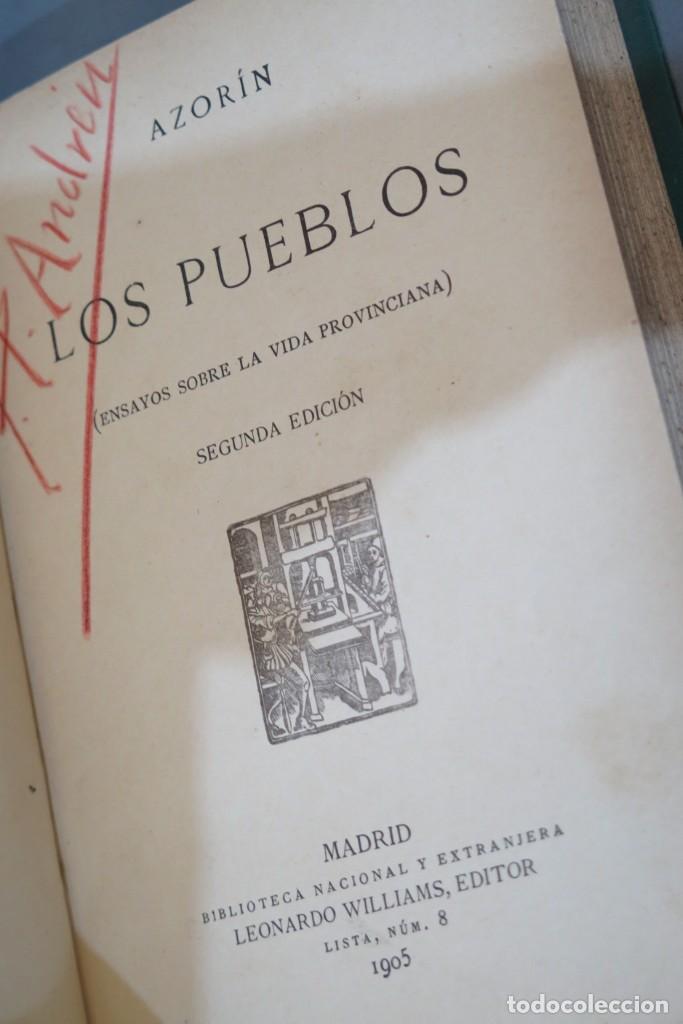 Libros antiguos: 1905.- LOS PUEBLOS. AZORIN - Foto 2