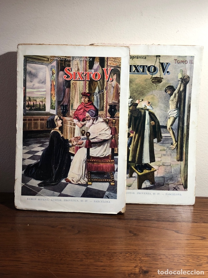 Libros antiguos: SIXTO V HISTORIA DEL SIGLO XVI, DOS TOMOS RAMON SOPENA MARQU&Eacute;S LUIS CAPRANICA