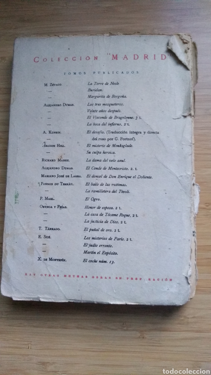 Libros antiguos: La torre de Nesle - Michel Zevaco - Foto 3