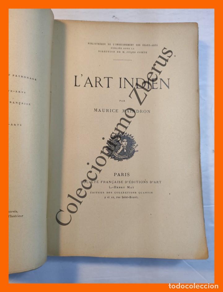 Libros antiguos: LArt Indien - Maurice Maindron - Foto 2