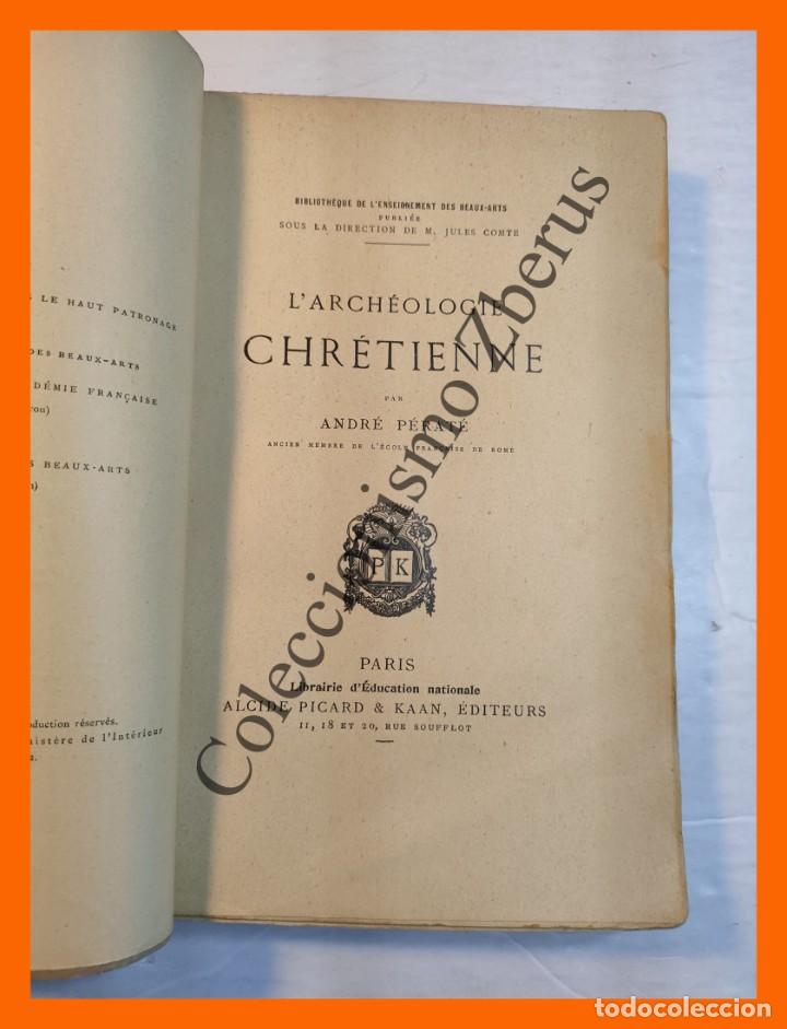 Libros antiguos: LArcheologie Chretienne - Andr&eacute; Perate - Foto 2