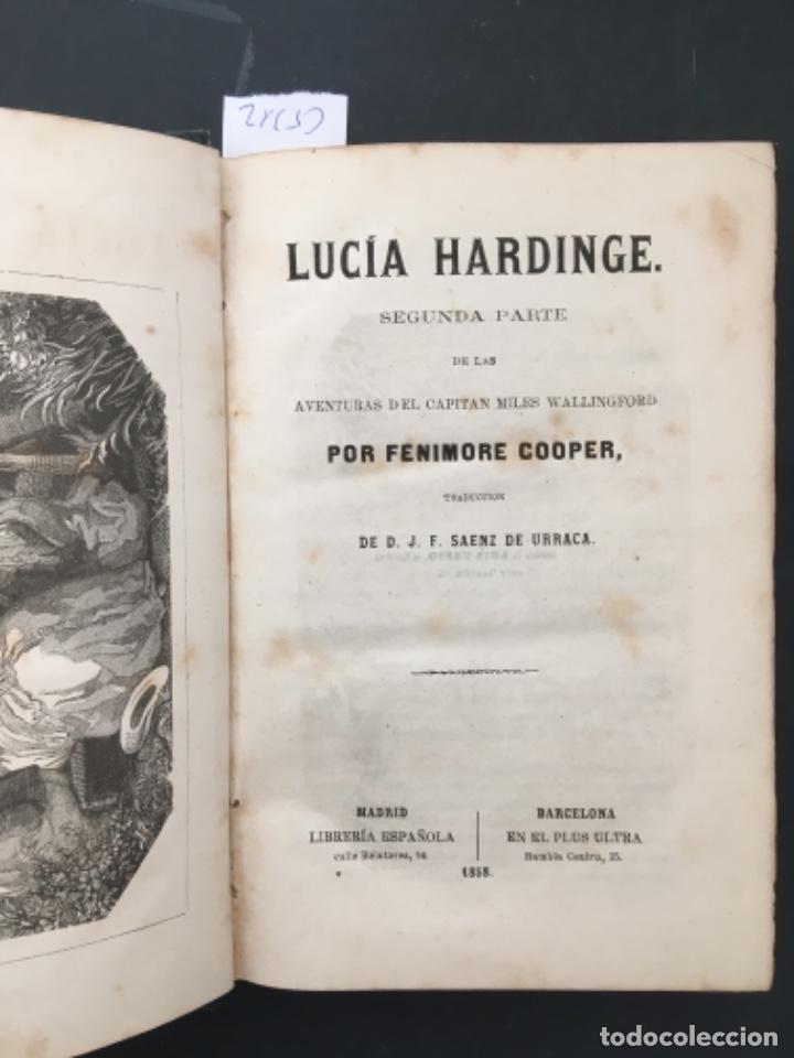 Libros antiguos: LUCIA HARDINGE, FENIMORE COOPER, 1858 - Foto 1