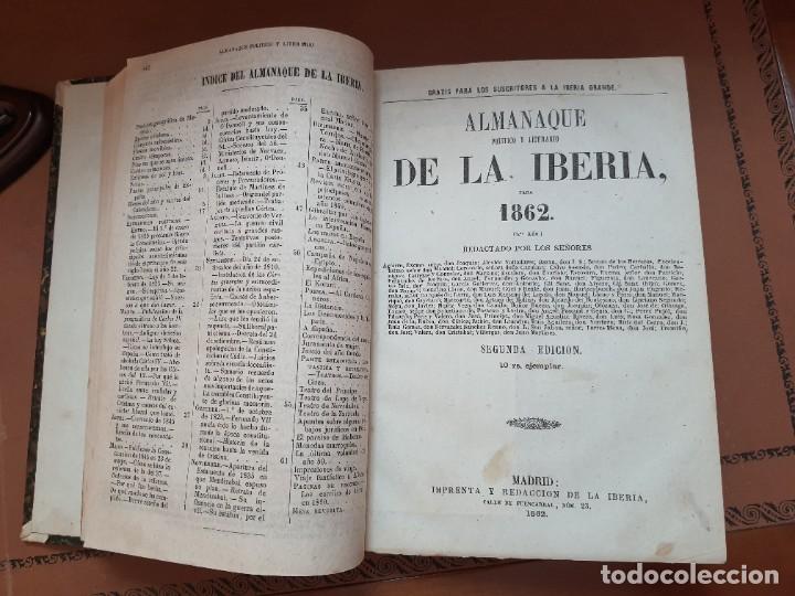 Libros antiguos: Almanaque de la Iberia 1860 y 1862 - Foto 9