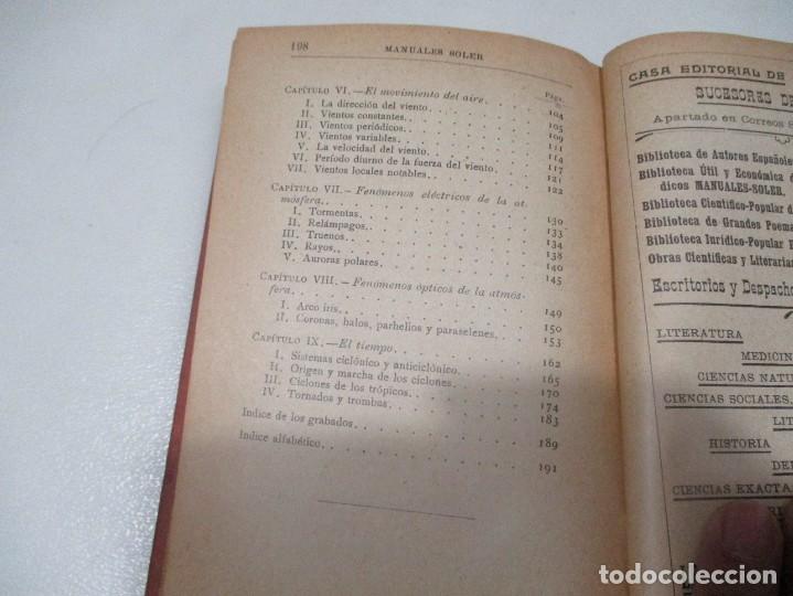 Libros antiguos: A. ARCIMIS Metereolog&iacute;a W10125 - Foto 4