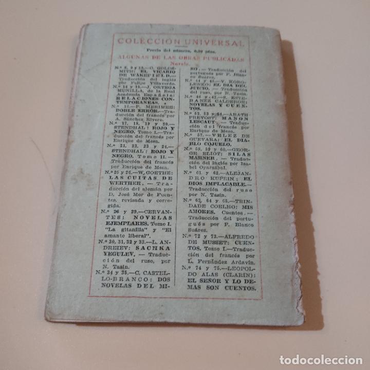 Libros antiguos: COLECCION UNIVERSAL. EL DIOS IMPLACABLE. ALEJANDRO KUPRIN. 1919. CALPE. 204 PAGS. - Foto 3