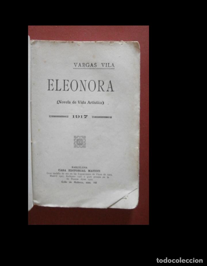 Libros antiguos: Eleonora. (Novela de Vida Artist&iacute;ca). Vargas Vila - Foto 2