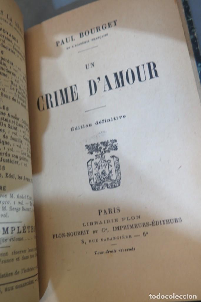 Libros antiguos: UN CRIME D&acute;AMOUR. PAUL BOURGET - Foto 2