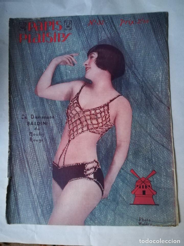 Old books: Paris Plaisirs, Nr. 32, F&eacute;vrier 1925. En cubierta y P. central: La danseuse Baldini du Moulin Rouge