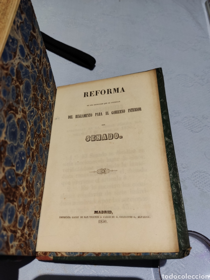 Libros antiguos: 1849, Reglamento para el gobierno interior del senado madrid - Foto 5