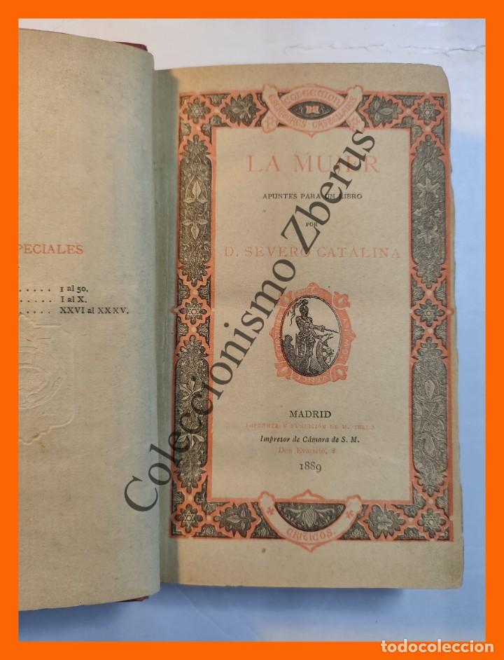 Libros antiguos: La Mujer. apuntes para un libro - Severo Catalina - Foto 3