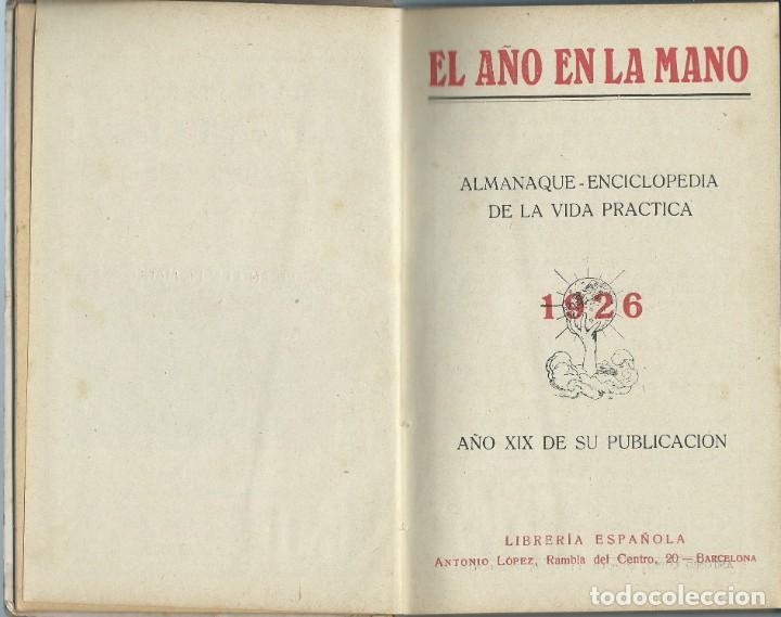 Libros antiguos: EL A&Ntilde;O EN LA MANO: 1926 - Foto 2