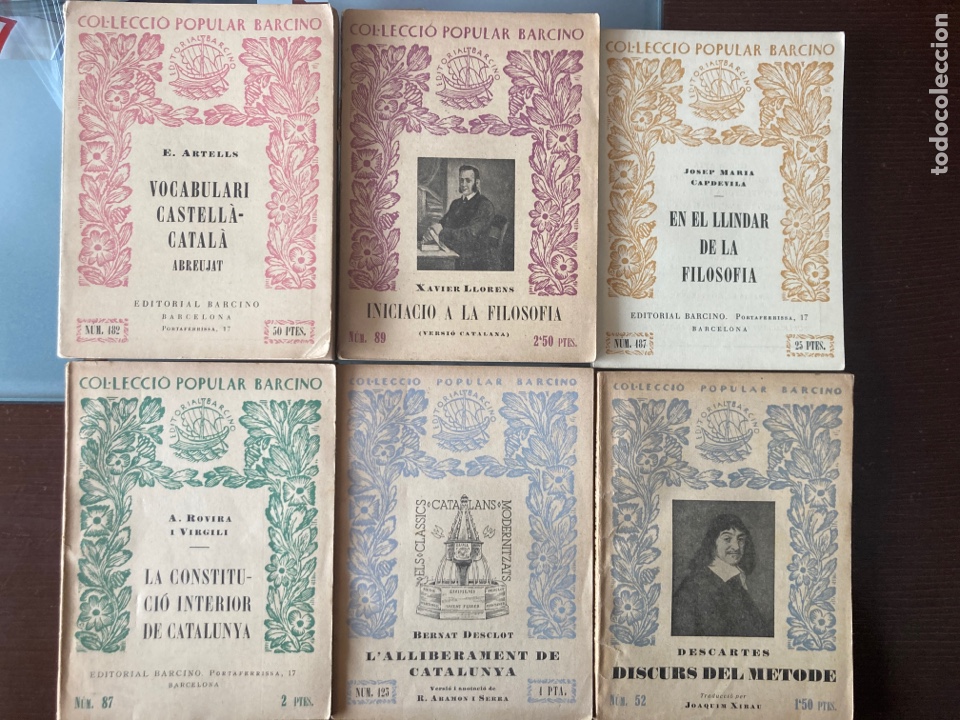 Libros antiguos: Barcino. Catal&aacute;n. 6 vol&uacute;menes - Foto 1