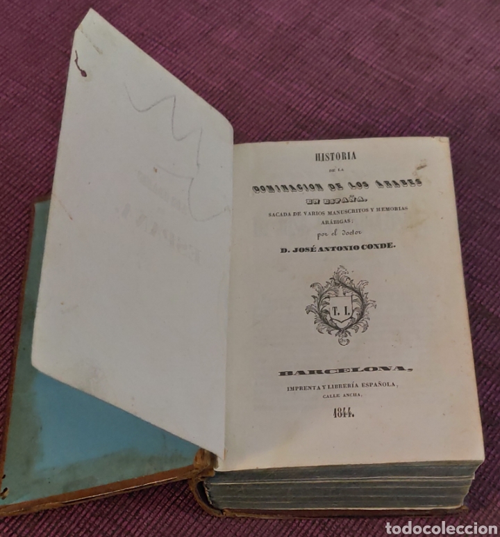 Libros antiguos: Los &aacute;rabes en Espa&ntilde;a tomo I. 1844 - Foto 4