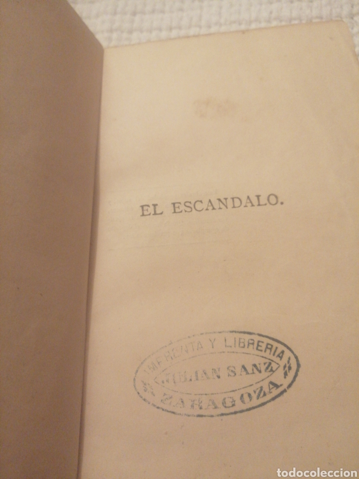 Libros antiguos: El Esc&aacute;ndalo. Novela 1880 - Foto 3