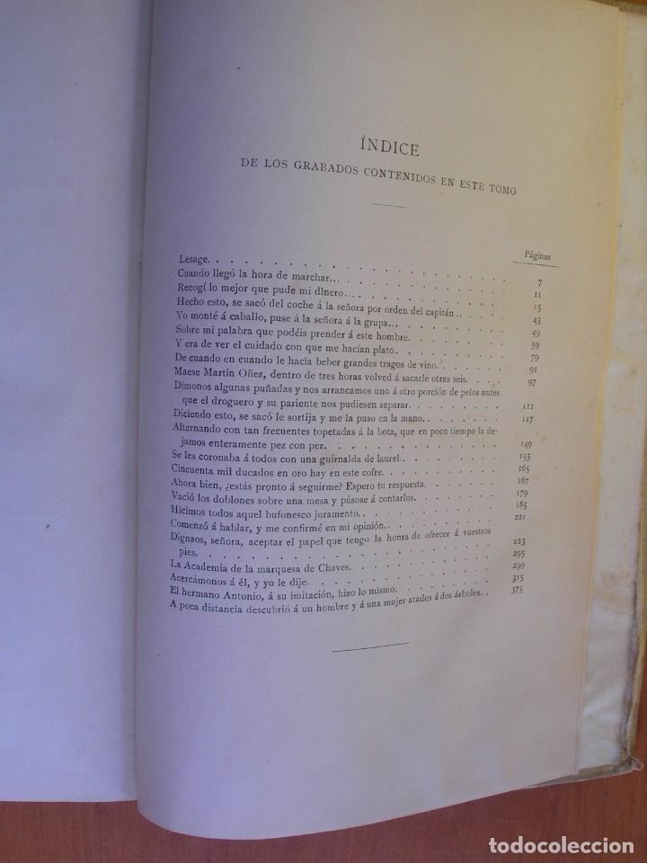 Libros antiguos: GIL BLAS DE SANTILLANA / LESAGE / 2 TOMOS - Foto 6