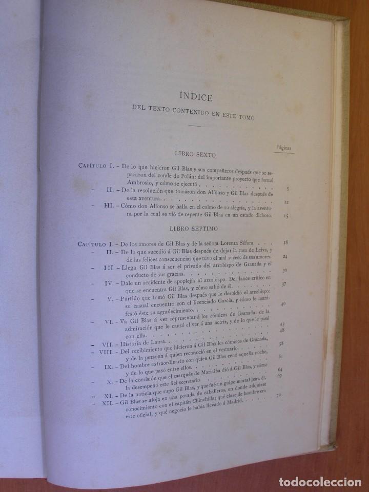 Libros antiguos: GIL BLAS DE SANTILLANA / LESAGE / 2 TOMOS - Foto 9