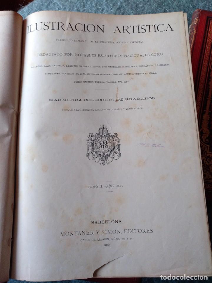 Libros antiguos: Ilustraci&oacute;n Art&iacute;stica 1.882 - 1.887 - Foto 25