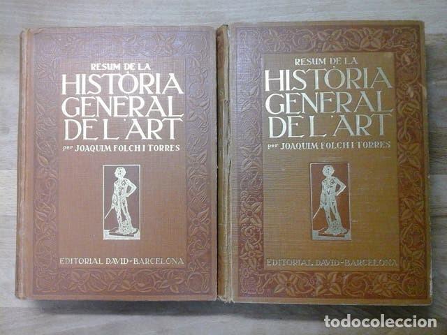 Libros antiguos: RESUM DE LA HISTORIA GENERAL DE LART - Foto 1